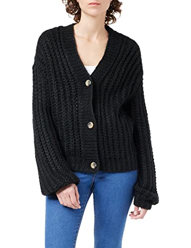 Noisy may Damski sweter z dzianiny, czarny, L