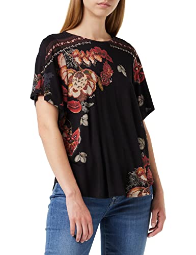 Desigual Ts_gabi T-Shirt damski, czarny, XS