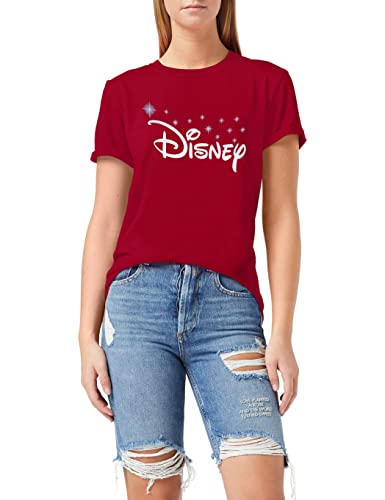 Disney Damska koszulka z logo, Czerwony (Cardinal Red Car), 40