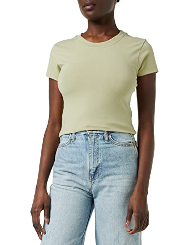 Urban Classics Damska koszulka ze stretchem Jersey Cropped Tee, top damski dostępny w wielu wariantach kolorystycznych, rozmiary XS - 5XL, Concrete, XL