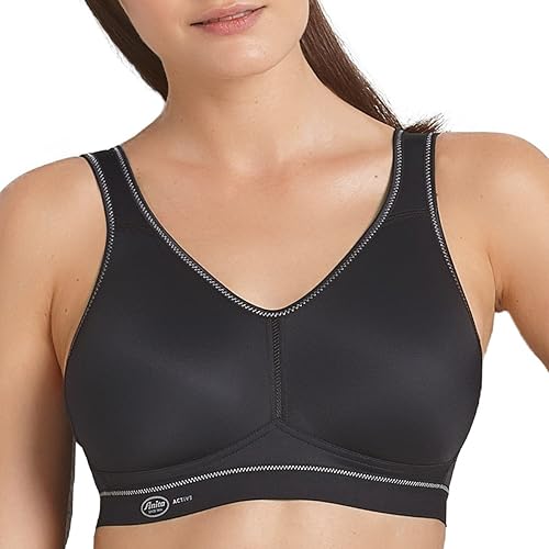 Anita Active Damski biustonosz sportowy Light & Firm, czarny (schwarz 001), 90G