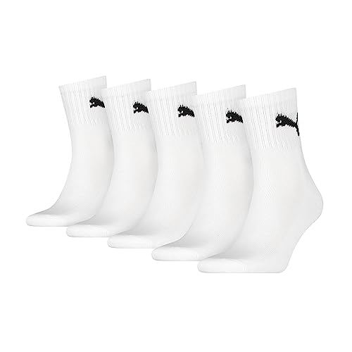 PUMA Puma Unisex Short Crew Socks (5 sztuk) Skarpety Uniseks, Biały , 39-42