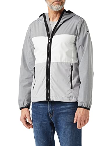 Geox M GRECALE HOOD JKT kurtka męska, szary (Mel.tit/Blanc/Sleetg F8690), 52