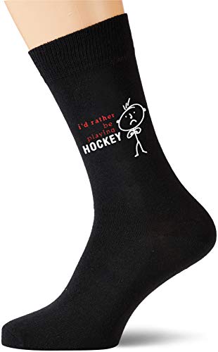 60 Second Makeover ograniczone męskie raczej być grające w hokeja czarne skarpetki na łydki Dzień Ojca tata mąż chłopak wujek dziadek prezent