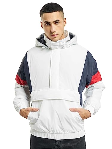 Urban Classics Męska kurtka z podszewką, wielokolorowy (White/Navy/Fire Red 01244), XXL