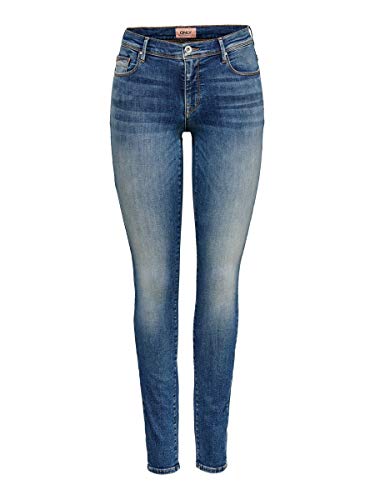 ONLY dżinsy damskie, niebieski (medium blue denim), 33W x 32L