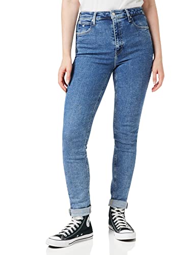 Calvin Klein Jeans Dżinsy damskie High Rise Skinny, Dżinsowa średnia, 26W x 34L