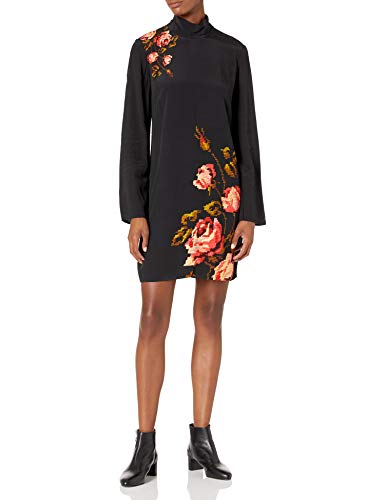 Desigual Damska sukienka z pamięcią kształtu, czarny, XL