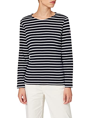 Armor Lux 04277, damska koszulka w paski z długim rękawem, niebieski (Bi8 Rich Navy/biały), 30