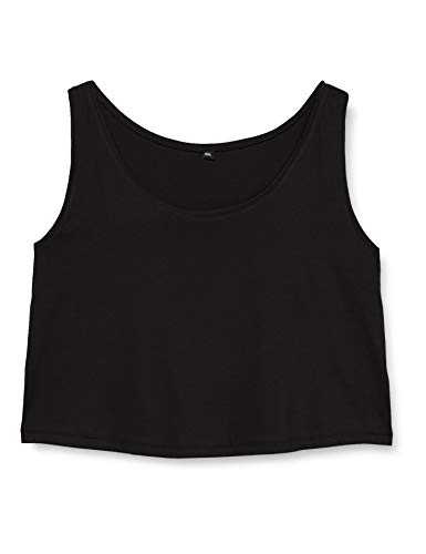Build Your Brand Womens Ladies Oversized Tanktop T-Shirt, czarny, 4XL