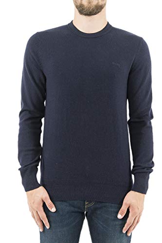 Schott NYC Sweter męski, Niebieski (granatowy), M