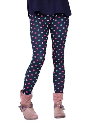 cosey Damskie kolorowe legginsy z nadrukiem, Kolorowe kropki, jeden rozmiar
