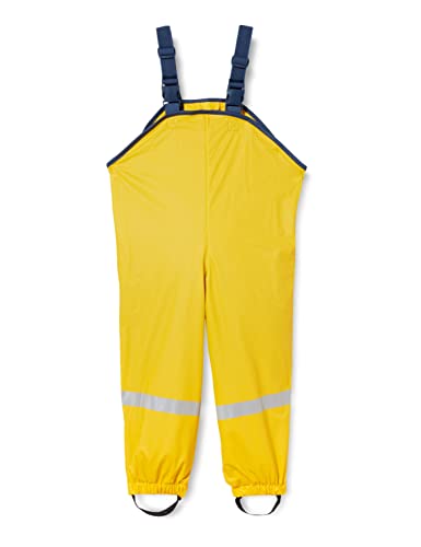 Playshoes Dzieci Uniseks Fleece Spodnie Przeciwdeszczowe, Żółty, 92 cm