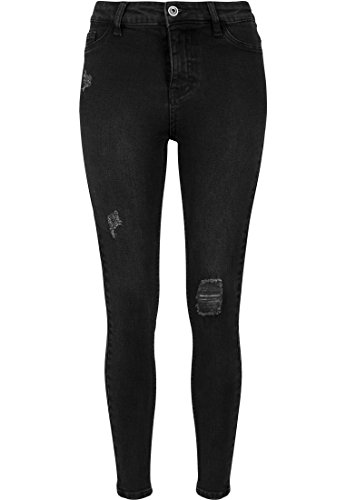 Urban Classics Damskie spodnie damskie z wysokim stanem Skinny Denim Pants, jasnoniebieski, 27W / 30L