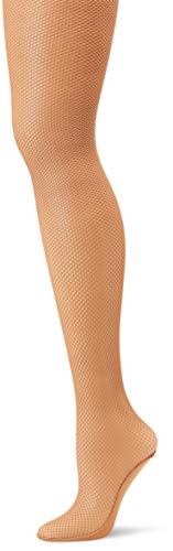 Capezio Damskie profesjonalne rajstopy Fishnet Seamless Tight, Suntan, S-M