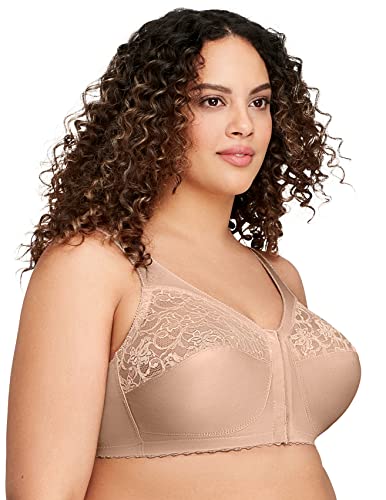 Glamorise Damski biustonosz Magic Lift Full Figure Support Front Close Soft Cup Everyday Bra, 130J
