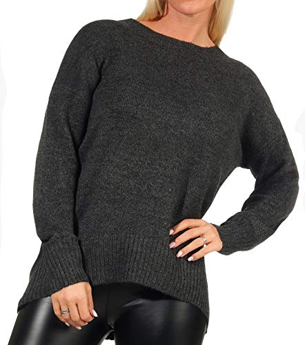 ONLY Onlnanjing L/S KNT Noos sweter damski, ciemnoszary melanż, S