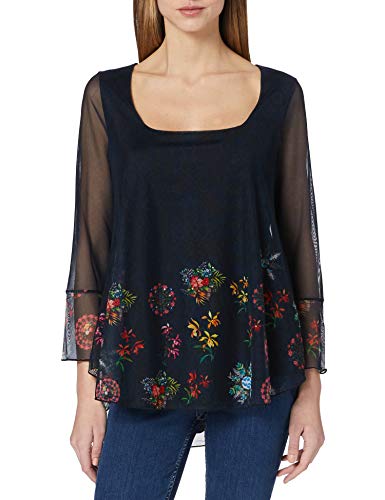 Desigual Ts_Carrie t-shirt damski, niebieski, S