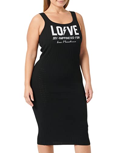 Love Moschino damska sukienka bez rękawów z długim rękawem z logo i nadrukiem Flash