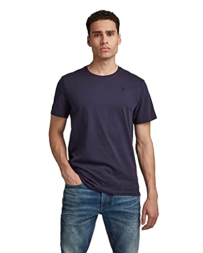 G-STAR RAW Męski T-shirt Base-s R T S/SG-STAR RAW Męski T-Shirt Base-s R T S/S, Niebieski (Sartho Blue D16411-336-6067), L