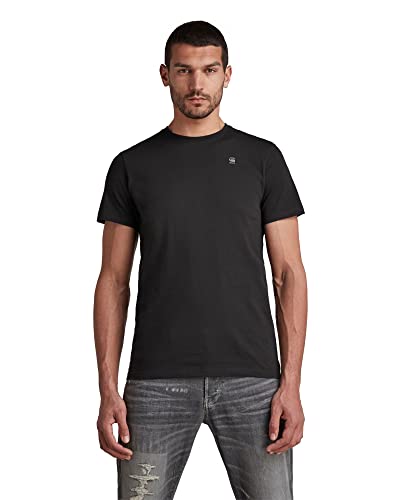 G-STAR RAW Męski T-shirt Base-S Regular, czarny (Dk Black 336-6484), XS