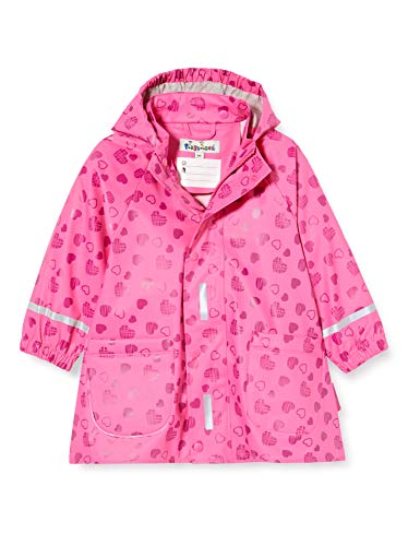 Playshoes Dziewczęcy płaszcz przeciwdeszczowy serce Allover, 18 - różowy, 116 cm