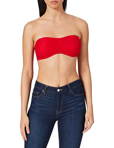 Urban Classics Damski top z koronką, czerwony, L