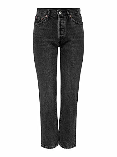 ONLY Onlfine Life Hi Rise Stra ANK DNM dżinsy damskie, czarny, 29W / 30L