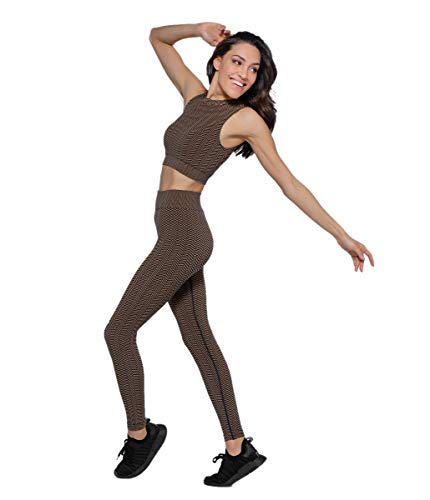 Heart And Soul Legginsy damskie Donna-Herringbone legginsy sportowe, czarny, M
