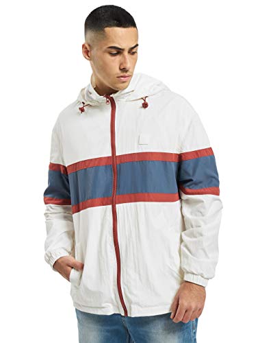 Urban Classics Męska kurtka przeciwwiatrowa Crinkle Nylon Anorak, biały, XL