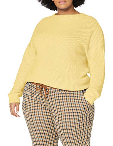 TOM TAILOR Damski Sweter ze stójką o prążkowanym wyglądzie 1021367, 22234 - Honey Popcorn, XS