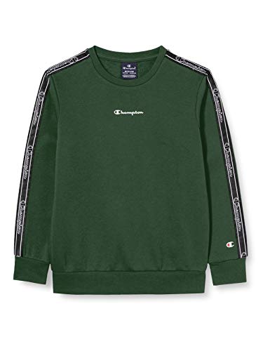 Champion Chłopięca bluza Seasonal Tape Crewneck, zielona (Gs561), S, zielony (Gs561), S