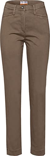 Raphaela by Brax Damskie spodnie w stylu Lorella Chino skrócone zimowe bawełniane super cienkie spodnie, taupe Beige, 38W / 30L