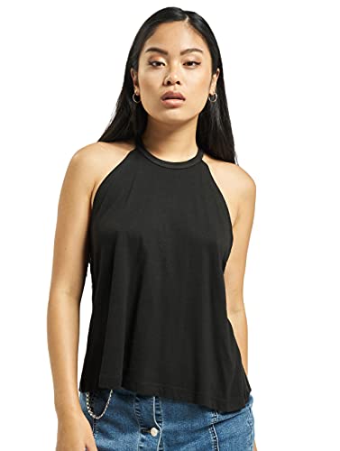 Urban Classics Damski tank top z wiązaniem na szyi, czarny (Black 00007), XL