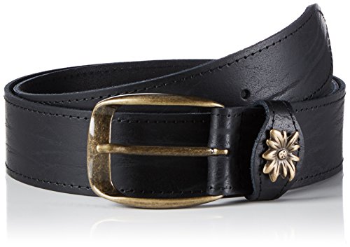 Werner Trachten Pasek do stroju ludowego, uniseks, Czarny (czarny Rugato 301), 80 cm