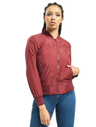 Urban Classics Damska kurtka bomberka, lekka kurtka lotnicza dla kobiet, w wielu kolorach, rozmiary XS-XL, Red (Burgundy 606), XS