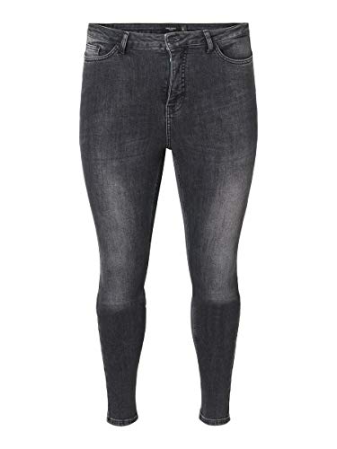 VERO MODA Vmlora Hw Ss Bl Wash k Curve Noos dżinsy damskie, czarny denim, 50