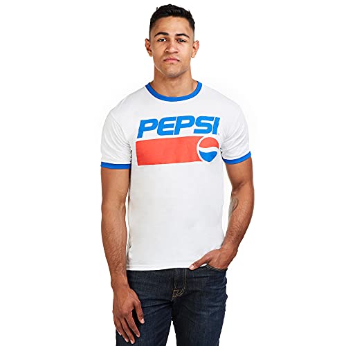 Pepsi Koszulka męska, Biały (biały/królewski Wry), S