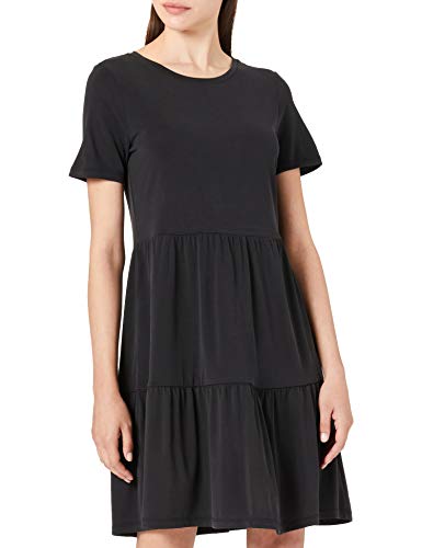 VERO MODA Filli Calia sukienka z krótkim rękawem, czarny, L