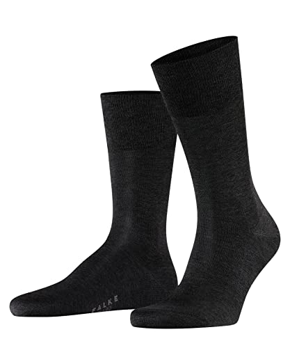 FALKE Mężczyźni Skarpety Tiago M SO Bawełna jednokolorowe 1 Para, Szary (Anthracite Melange 3190), 45-46