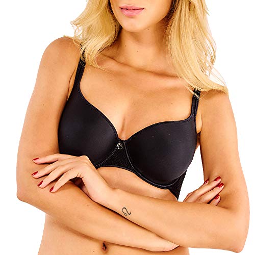 Selene Fabiola damski biustonosz z fiszbinami, czarny (czarny), 75