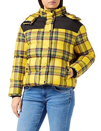 Urban Classics Kurtka damska 2-tonowa kurtka zimowa, wielokolorowy (Brightyellow/Blk 01733), M
