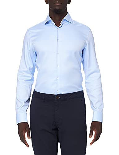 Seidensticker Męska koszula biznesowa, niebieski (niebieski 12), 36