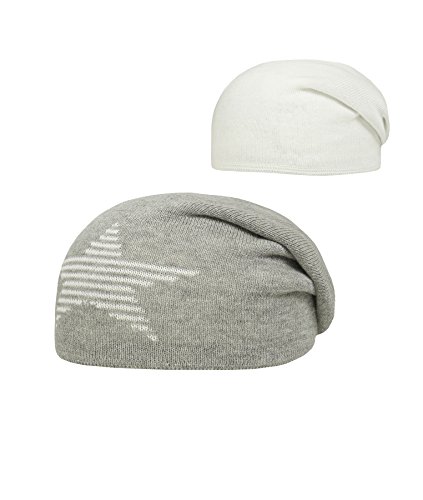 Döll Czapka w stylu boho, dwustronna, dzianinowa czapka, szary (light gray melange 8100), 47
