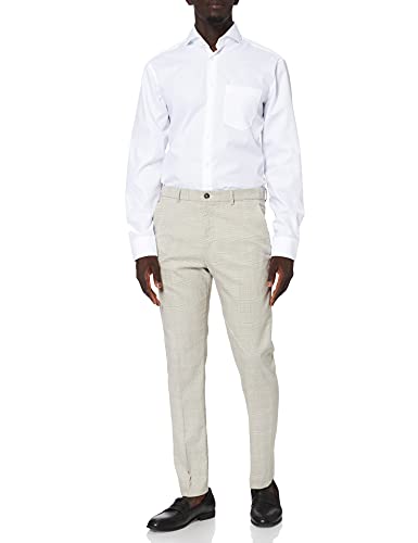 Seidensticker Męska koszula biznesowa – bez konieczności prasowania koszula o prostym kroju – krój regularny – długi rękaw – kołnierz typu sharkk – kieszeń na piersi – 100% bawełna