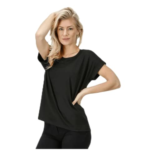ONLY Damska koszulka Onlmoster S/S O-Neck Top Noos JRS, Czarny (Black Detail: Solid Black), S