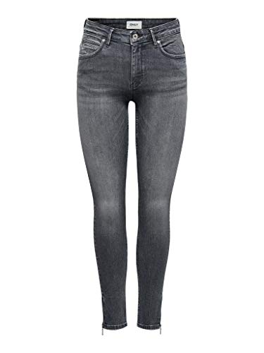 ONLY Dżinsy damskie Skinny Fit ONlKendell Life Reg Ankle, Medium Grey Denim, 32W / 30L
