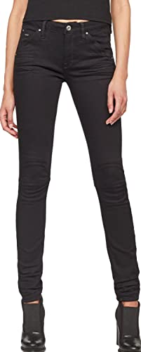 G-STAR RAW Jeansy damskie 5622 Mid Waist Skinny, czarny (Rinsed 8970-082)., 23W x 32L