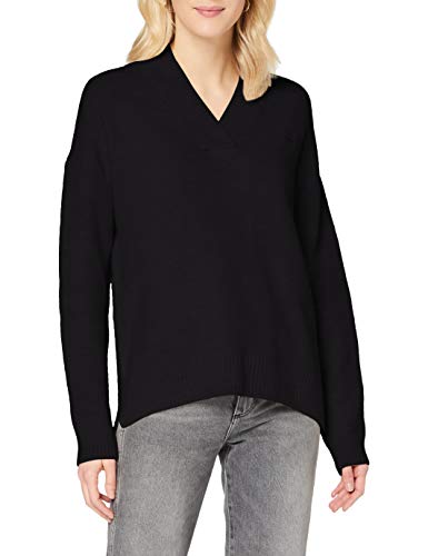 G-STAR RAW Damski sweter Laviox z dekoltem w serek luźny dzianinowy, Czarny (Dk Black D17746-c459-6484), M