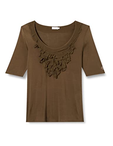 Silk & Cashmere Jedwabny top brązowy L, brązowy, L